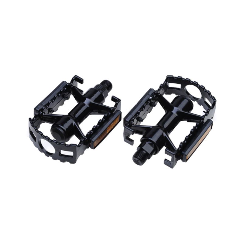 COPPIA PEDALI NERI MTB GABBIA ACCIAIO