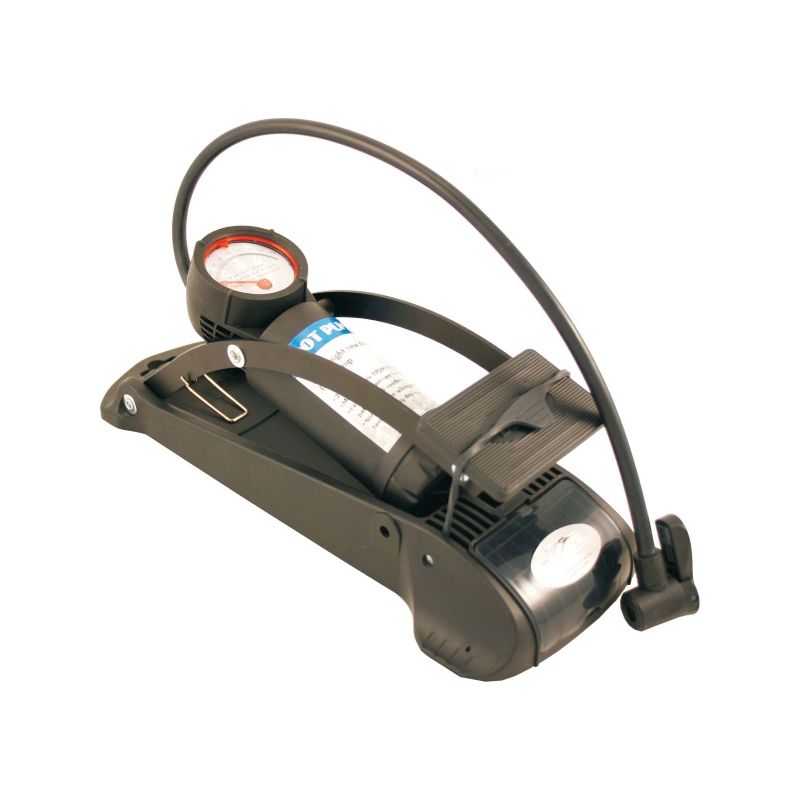 POMPA A PEDALE CON MANOMETRO - NERO