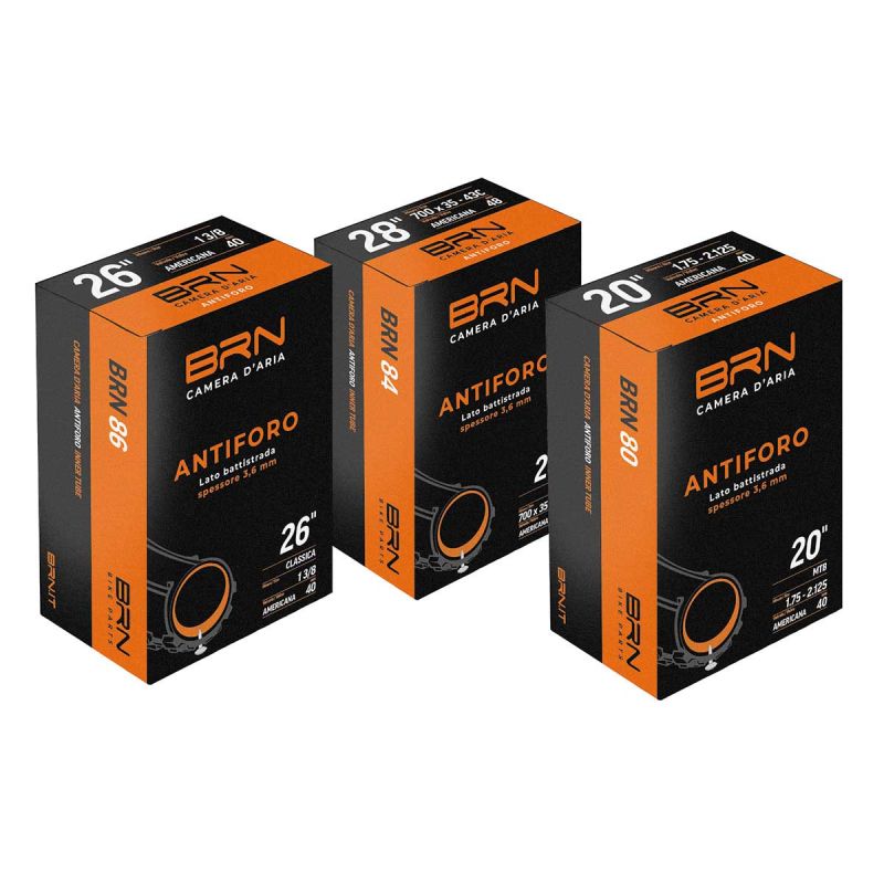 BRN - CAMERA D'ARIA MTB 27,5'' x 1,90-2,125 ANTIFORATURA VALVOLA AMERICA